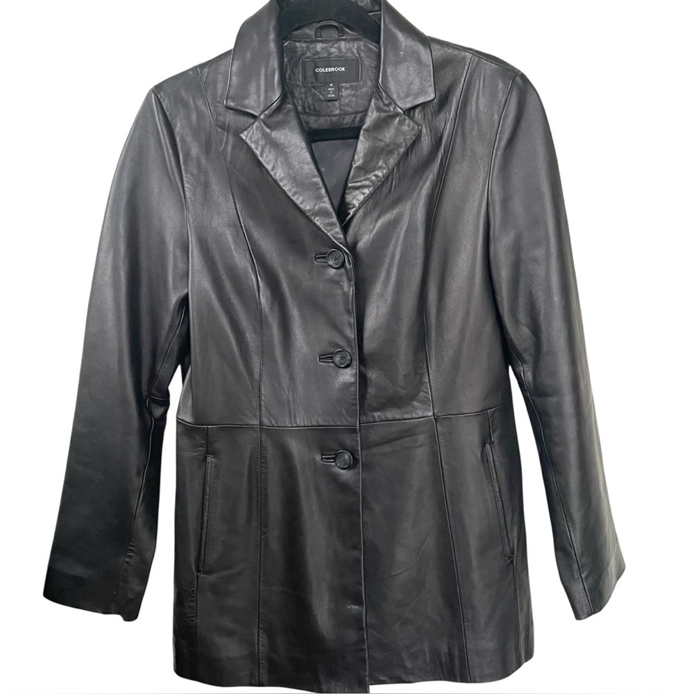 COLEBROOK Women’s Leather Jacket Black M